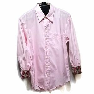 Ford Warriors In Pink Decorative Cuff Casual Shirt